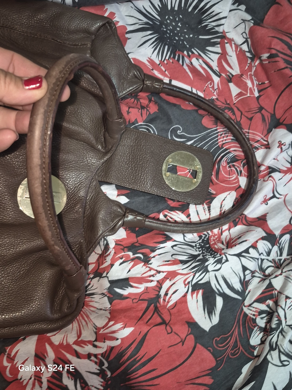 kate spade Brown Pebbled Leather Hobo with Gold-Tone Turnlock - Picture 5 of 7